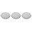 3Pcs Modern Stainless Steel Stool Seat Replacement Round Silver 4