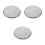 3Pcs Modern Stainless Steel Stool Seat Replacement Round Silver 7