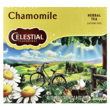 Celestial Seasonings, Tè Erettile, Camomilla, Senza Caffè, 40 Sacchetti di Tè 1,8 oz (51 g)