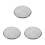 3Pcs Modern Stainless Steel Stool Seat Replacement Round Silver 10