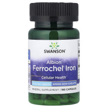 Swanson, Ferrochel Ferro, 18 mg, 180 Comprimidos