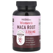 SMNutrition, Kvinnors Maca Rot, 2,250 mg, 120 Capsuler (750 mg per Capsul)
