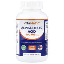 Vitamatic, Alfa-Lipoïnezuur, 240 plantaardige Capsules (300 mg per Capsule)