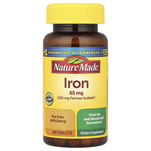 Nature Made Nature Made, Σίδηρος, 65 mg, 180 Tablets