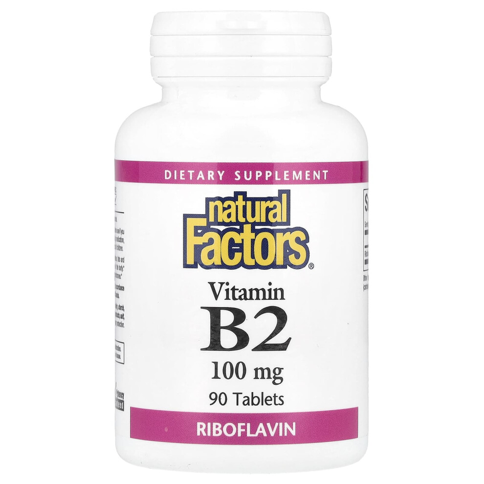 Natural Factors , Vitamin B2, Riboflavin, 100 Mg, 90 Tablets