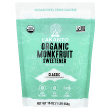 Lakanto, Azúcar Natural de Monkfruit Orgánica, 1 libra (454 g)