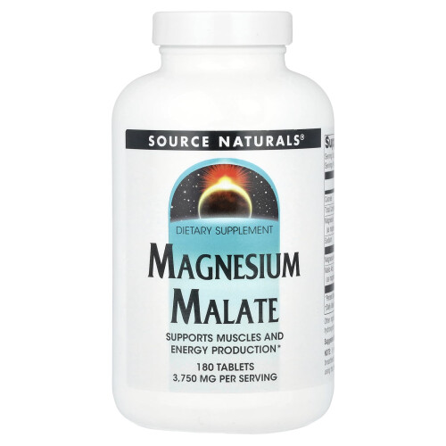 Source Naturals, Μαγνήσιο Μαλάτη, 180 Ταμπλέτες