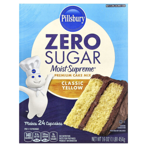 Πιλάμπουρι, Zero Sugar, Premium Cake Mix, Κλασική Κίτρινη, 16 oz (454 g)