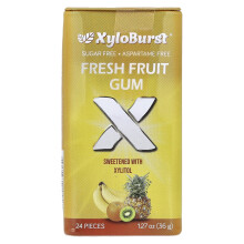 Xyloburst, Xylitolová Guma, Čerstvá Ovoce, 25 Kusov