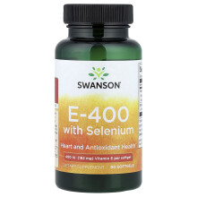 Swanson, Vitamine E met Selenium, 400 IU, 90 Softgels