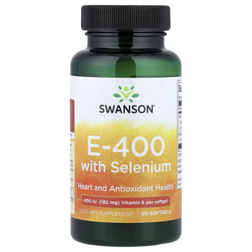 Swanson, Vitamine E met Selenium, 400 IU, 90 Softgels