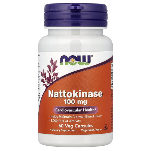 NOW Foods Nattokinase, 100mg - 60 vcaps