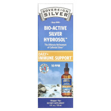 Sovereign Silver, Bio-Actief Zilver Hydrosol Dropper-Top, Dagelijks + Immuunsteun, 10 ppm, 4 fl oz (118 ml)