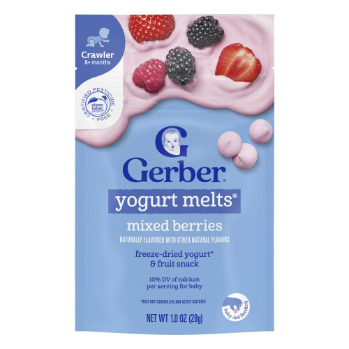 Gerber Gerber, Σνακ για Παιδί, Γεμιστά Γιαούρτι, 8+ Μήνες, Μικτές Φρούτα, 1 oz (28 g)