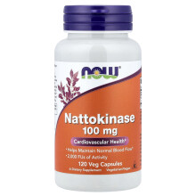 NOW Foods, Nattokinase, 100 mg, 120 Vegetarische Capsules