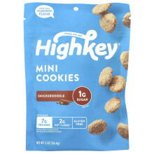 HighKey, No Sugar Added Gluten-Free Mini Cookies, Snickerdoodle , 2 oz (56.6 g)