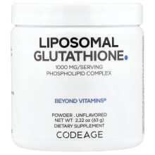 Codeage, Liposomaal Glutathion Poeder, Ongezoet, 2,22 oz (63 g)