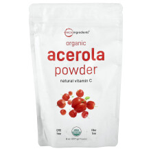 Micro Ingredients, Orgaaninen Acerola-pulveri, 8 oz (227 g)