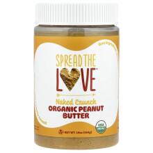 Spread The Love, Manteiga de Amendoim Orgânica, Naked Crunch, 16 oz (454 g)
