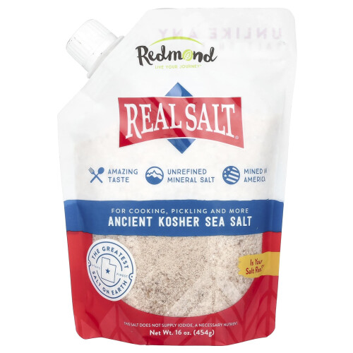 Redmond Trading Company, Αληθινή Αλάτι, Αρχαίο Κοσέρ Αλάτι Θάλασσας, 16 oz (454 g)