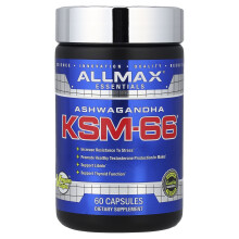 ALLMAX, Ashwagandha KSM-66, 600 mg, 60 Veggie Caps (300 mg per Capsule)