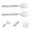 100-Piece Compact Grey Plastic Fork and Spoon Set 2-in-1 Tableware for Kitchen, Outdoor, Picnic Use 7