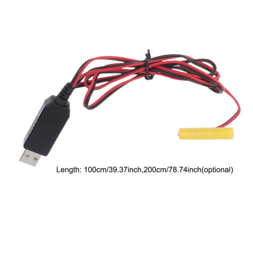 USB-strømomformer 4,5V batteristrømkabel til 3x1,5LR03AAA batterikabel 2