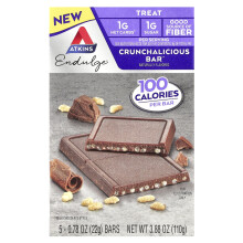 Atkins, Endulge, Barra Crunchalicious, 5 Barras, 0.78 oz (22 g) Cada