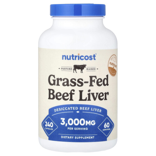 Nutricost, Grass-Fed Δρυοσαλεύς Στερεοποιημένος Βοοειδής, 3,000 mg, 240 Φύλλα (750 mg ανά Φύλλο)