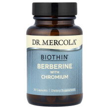 Dr. Mercola, Biothin, Berberine med Krom, 30 Kapsler