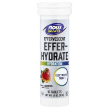NOW Foods, Sports, Effer-Hydrat, Orange Erdbeere, 10 Tabletten, 1.8 oz (51 g)