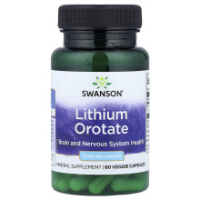 Swanson, Lithium Orotate, 5 mg, 60 Veggie Kapsler