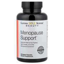 California Gold Nutrition, Suporte à Menopausa, 90 Cápsulas Vegetais