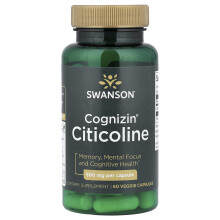 Swanson, Cognizin Citicoline, 500 mg, 60 Veggie Capsules