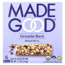 MadeGood, Biscoitos de Granola, Mirtilo-Mirtilo, 6 Biscoitos, 0,85 oz (24 g) Cada