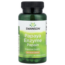 Swanson, Papaja Enzym Papain, 100 mg, 90 Veggie Kapszula