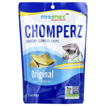 SeaSnax, Chomperz, Patatine di Alga Croccante, Originale, 1 oz (30 g)