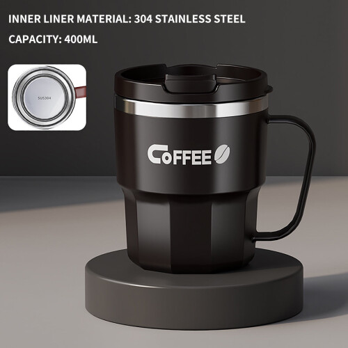 Mug à café en acier inoxydable à double paroi de 400 ml 2