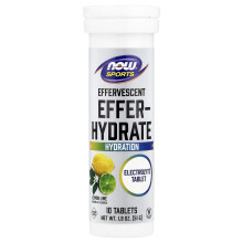 NOW Foods, Sports, Effer-Hydrate, Limoen Limoen, 10 Tabletten, 1,8 oz (51 g)