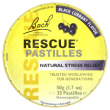 Bach, Rescue Pastilie, Prirodzený Úleva od Stresu, Čierny Borovník, 35 Pastilie, 1,7 oz (50 g)