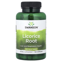 Swanson, Licorice Rot, 450 mg, 100 Kapslar