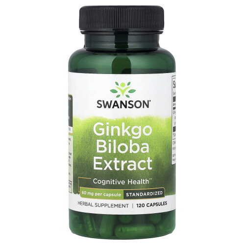 Swanson, Γινκόβιλοβα Εξόλυσμα, 60 mg, 120 Φύλλα