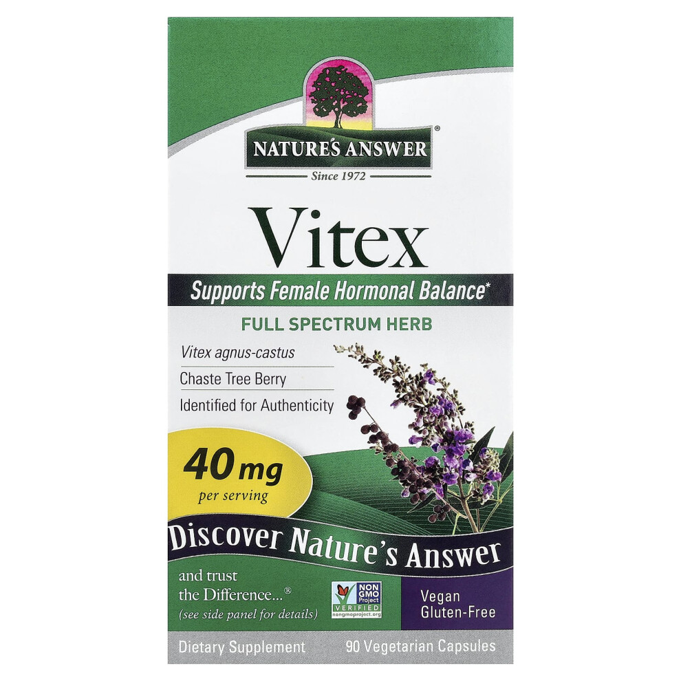 Nature's Answer NatureâS Answer Vitex Chasteberry Vegetarian Capsules - 90 Count