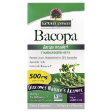 Nature's Answer, Bacopa, 500 mg, 90 Vegetarische Capsules