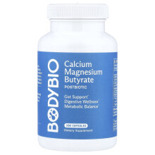 BodyBio, Butirat de Calciu/ Magneziu, 100 Capsule Non-GMO