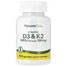 NaturesPlus, Vitamina D3 & K2, 90 Cápsulas