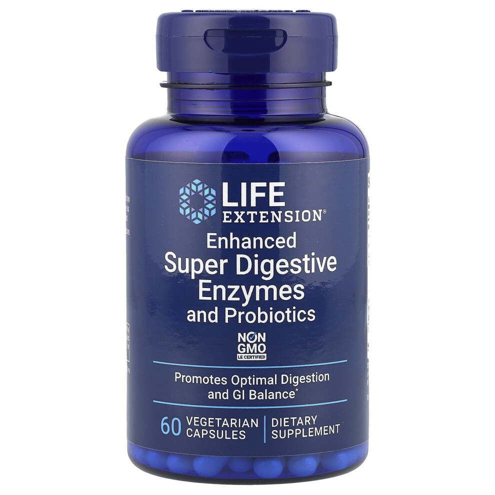 Life Extension Enhanced Super Digestive Enzymes And Probiotics - 60 Vcaps
