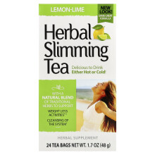 21st Century, Chá de Redução de Peso Herbal, Limão-Limão, Sem Cafeína, 24 Sacos de Chá, 1.7 oz (48 g)