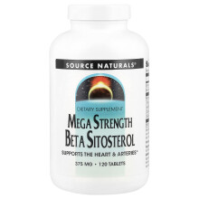 Source Naturals, Mega Styrke Beta Sitosterol, 375 mg, 120 Tabletter