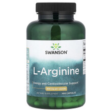 Swanson, Arginină L, 500 mg, 200 Capsule